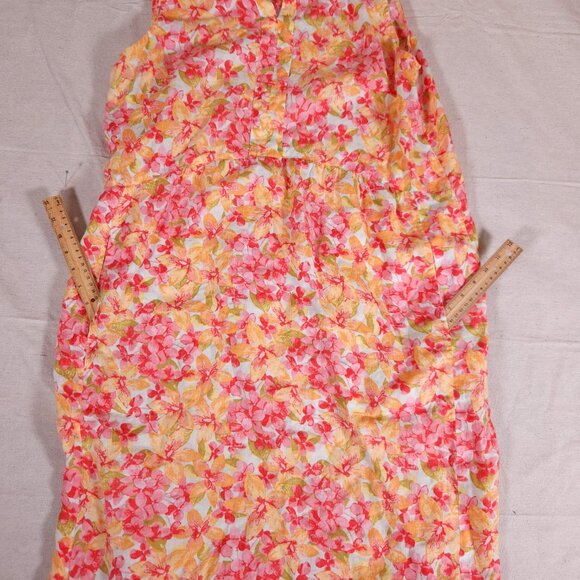 J JILL Love Linen Collection Linen Floral Sleeveless Dress FOR SIZE SEE PHOTOS - Picture 6 of 16